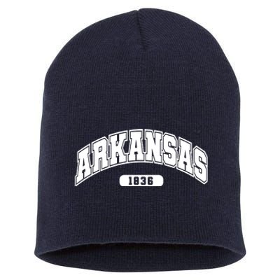 Arkansas Collegiate Style 1836 Short Acrylic Beanie