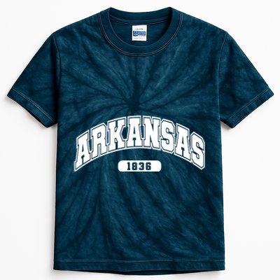 Arkansas Collegiate Style 1836 Kids Tie-Dye T-Shirt