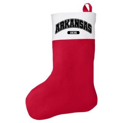 Arkansas Collegiate Style 1836 Felt Holiday Christmas Stocking