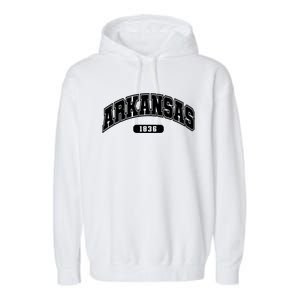 Arkansas Collegiate Style 1836 Garment-Dyed Fleece Hoodie