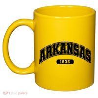Arkansas Collegiate Style 1836 11oz C Handle Ceramic Mug