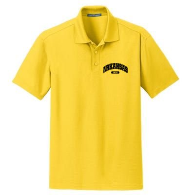 Arkansas Collegiate Style 1836 Dry Zone Grid Polo