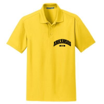 Arkansas Collegiate Style 1836 Dry Zone Grid Polo