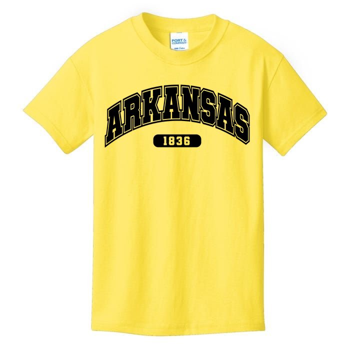 Arkansas Collegiate Style 1836 Kids T-Shirt