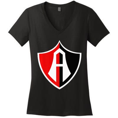 Atlas Club Supporter Fan Mexico Mexican Women's V-Neck T-Shirt