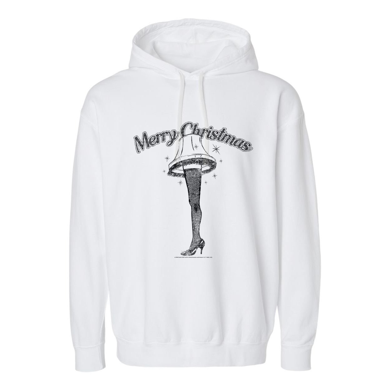 A Christmas Story Leg Lamp Merry Christmas Garment-Dyed Fleece Hoodie