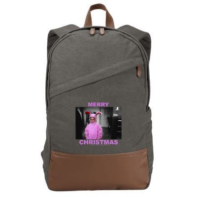 A Christmas Story Ralphie Bunny Suit Merry Christmas Long Sleeve Cotton Canvas Backpack