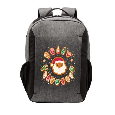 Asl Christmas Santa American Sign Language Gingerbread Hands Long Sleeve Vector Backpack