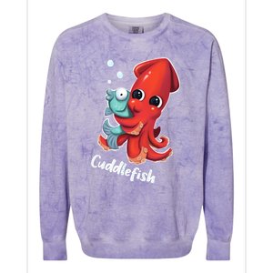 Adorable Cuddlefish Sea Life Illustration Cuttlefish Squid Colorblast Crewneck Sweatshirt