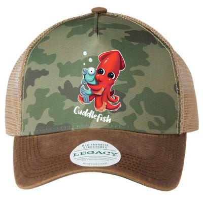 Adorable Cuddlefish Sea Life Illustration Cuttlefish Squid Legacy Tie Dye Trucker Hat