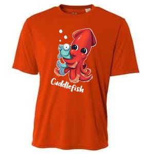 Adorable Cuddlefish Sea Life Illustration Cuttlefish Squid Cooling Performance Crew T-Shirt