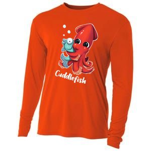 Adorable Cuddlefish Sea Life Illustration Cuttlefish Squid Cooling Performance Long Sleeve Crew