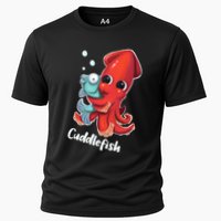 Adorable Cuddlefish Sea Life Illustration Cuttlefish Squid Cooling Performance Crew T-Shirt