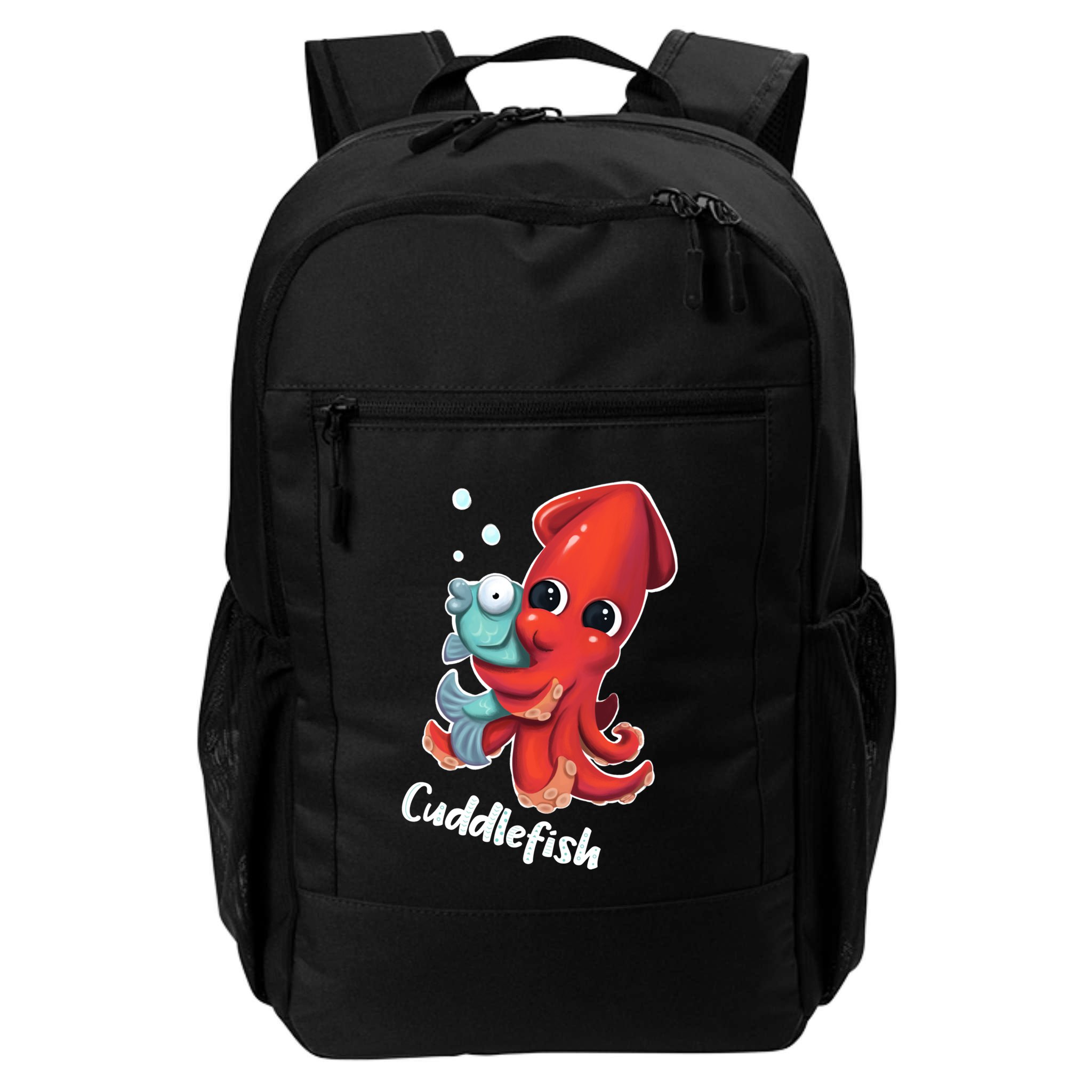 Adorable Cuddlefish Sea Life Illustration Cuttlefish Squid Backpack