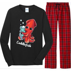 Adorable Cuddlefish Sea Life Illustration Cuttlefish Squid Long Sleeve Pajama Set