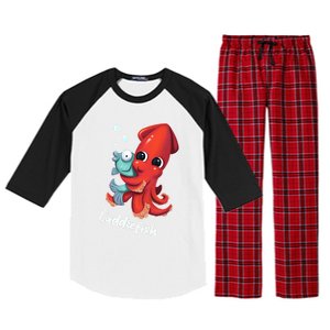 Adorable Cuddlefish Sea Life Illustration Cuttlefish Squid Raglan Sleeve Pajama Set