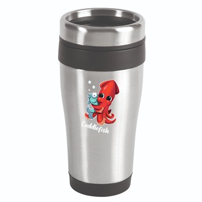 Adorable Cuddlefish Sea Life Illustration Cuttlefish Squid 16oz Travel Tumbler