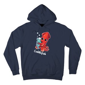 Adorable Cuddlefish Sea Life Illustration Cuttlefish Squid Hoodie