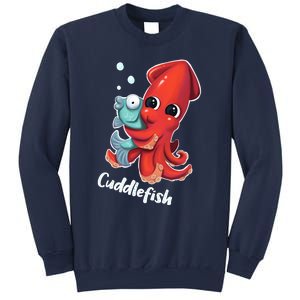 Adorable Cuddlefish Sea Life Illustration Cuttlefish Squid Sweatshirt