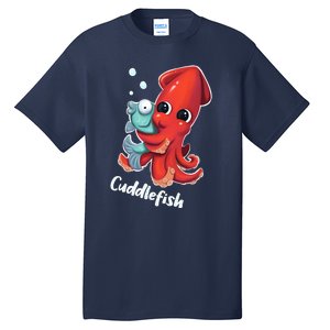 Adorable Cuddlefish Sea Life Illustration Cuttlefish Squid Tall T-Shirt