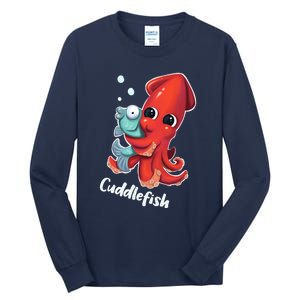 Adorable Cuddlefish Sea Life Illustration Cuttlefish Squid Tall Long Sleeve T-Shirt