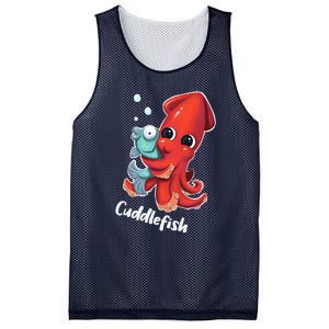 Adorable Cuddlefish Sea Life Illustration Cuttlefish Squid Mesh Reversible Basketball Jersey Tank