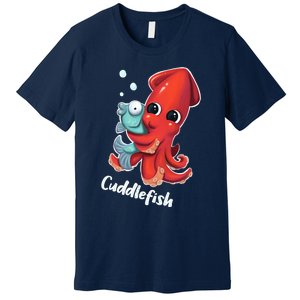 Adorable Cuddlefish Sea Life Illustration Cuttlefish Squid Premium T-Shirt