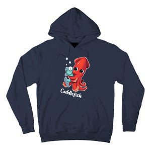 Adorable Cuddlefish Sea Life Illustration Cuttlefish Squid Tall Hoodie