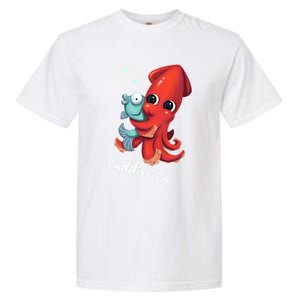 Adorable Cuddlefish Sea Life Illustration Cuttlefish Squid Garment-Dyed Heavyweight T-Shirt