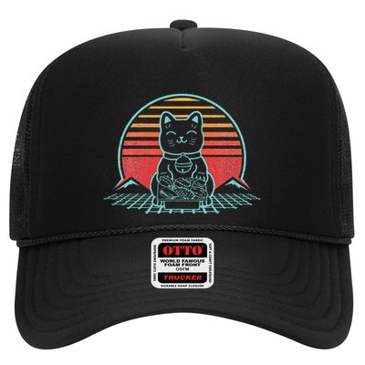 Anime Cat Sushi Retro Japanese Aesthetic Kawaii Trucker Hat