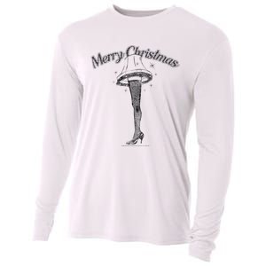 A Christmas Story Leg Lamp Merry Christmas Cooling Performance Long Sleeve Crew