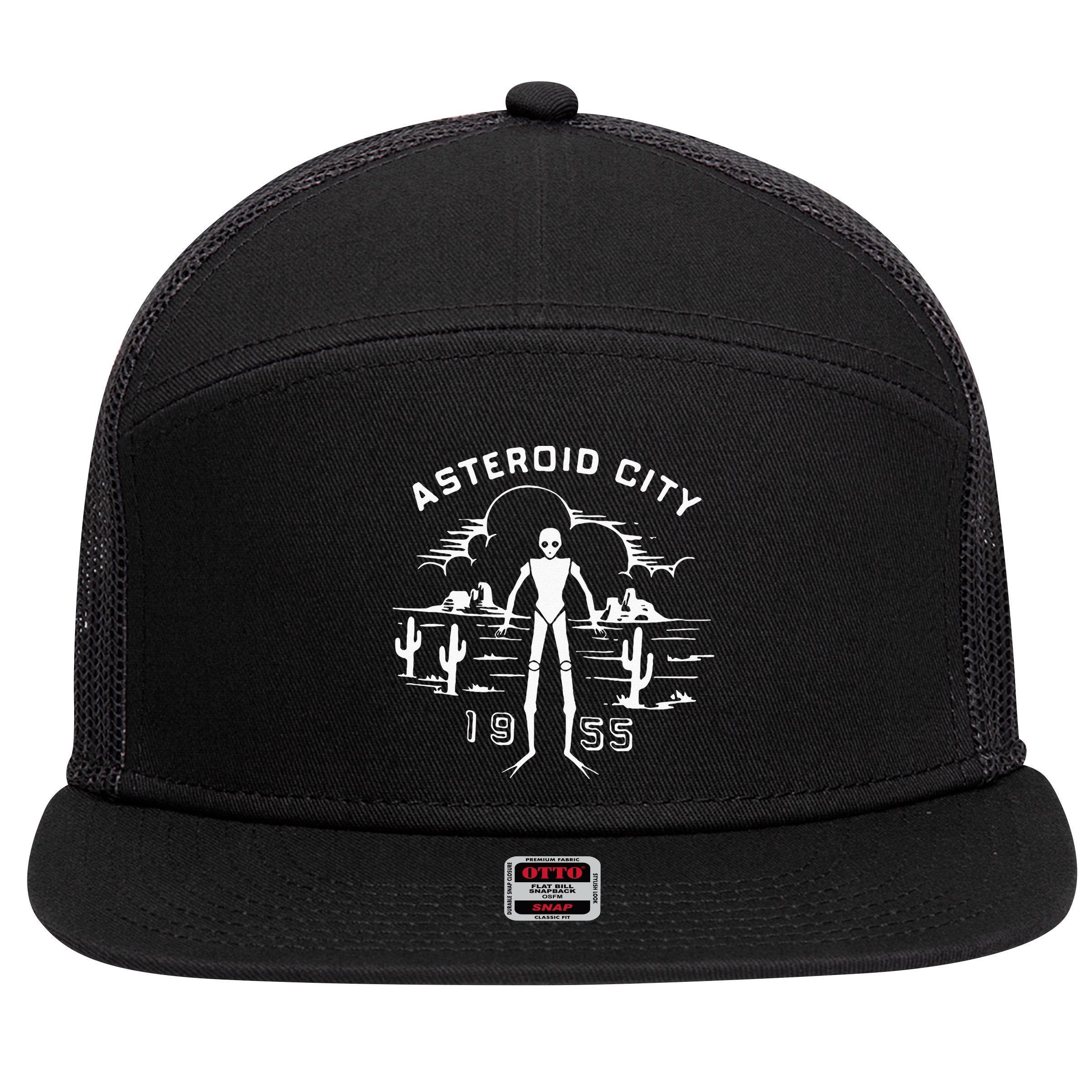 Asteroid City Spaceman 1955 7 Panel Mesh Trucker Snapback Hat