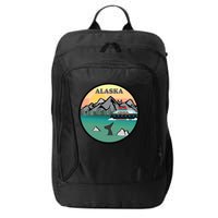 Alaska Cruise Ship With Mountains And Sunset Retro Gift City Backpack