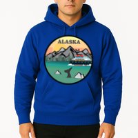 Alaska Cruise Ship With Mountains And Sunset Retro Gift Hoodie