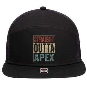 Apex Clothing Straight Outta Apex 7 Panel Mesh Trucker Snapback Hat