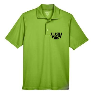 Alaska Cold Snow Mountains Cool Gift Men's Origin Performance Pique Polo