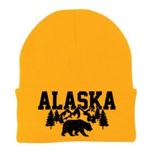 Alaska Cold Snow Mountains Cool Gift Knit Cap Winter Beanie