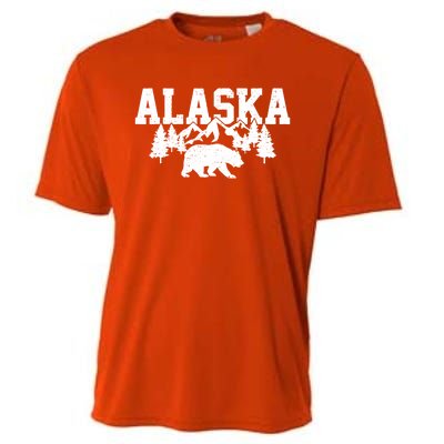 Alaska Cold Snow Mountains Cool Gift Cooling Performance Crew T-Shirt