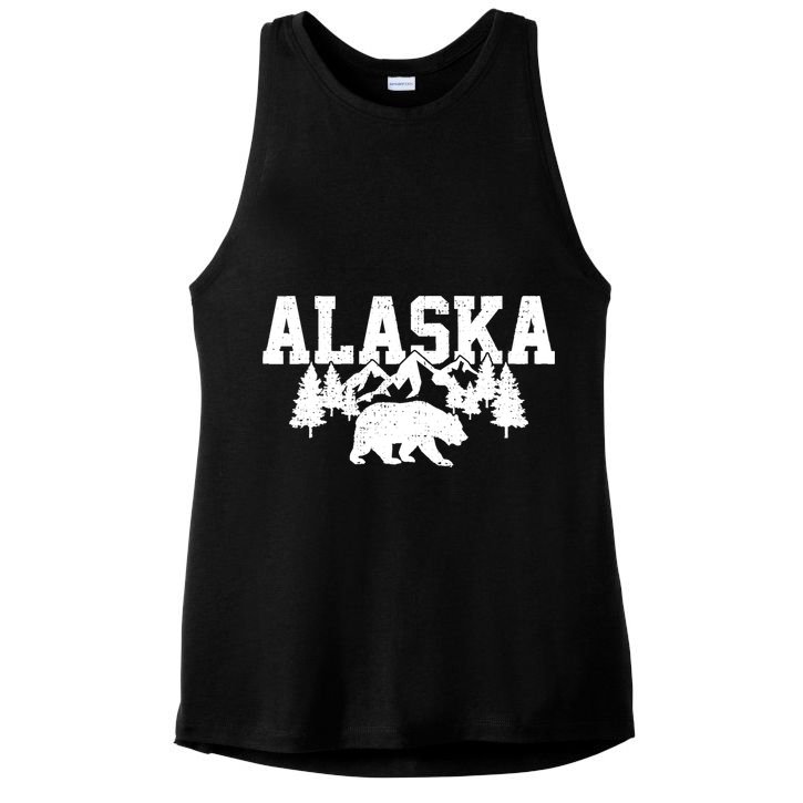 Alaska Cold Snow Mountains Cool Gift Ladies PosiCharge Tri-Blend Wicking Tank