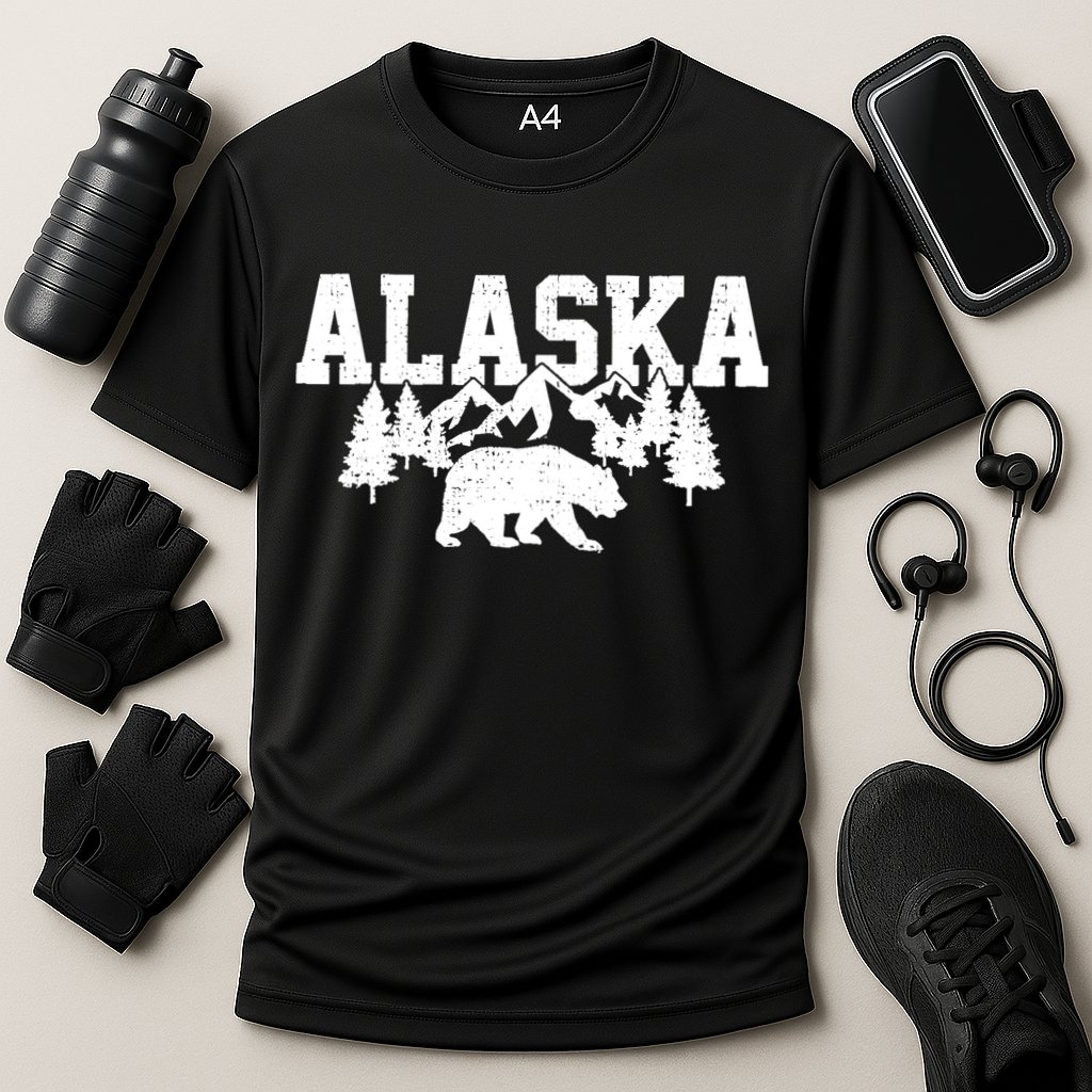 Alaska Cold Snow Mountains Cool Gift Cooling Performance Crew T-Shirt