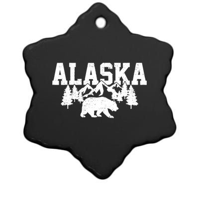 Alaska Cold Snow Mountains Cool Gift Ceramic Star Ornament