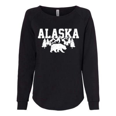 Alaska Cold Snow Mountains Cool Gift Womens California Wash Sweatshirt