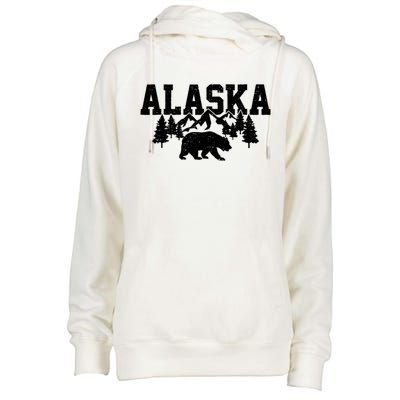 Alaska Cold Snow Mountains Cool Gift Womens Funnel Neck Pullover Hood