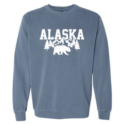 Alaska Cold Snow Mountains Cool Gift Garment-Dyed Sweatshirt