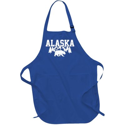 Alaska Cold Snow Mountains Cool Gift Full-Length Apron With Pockets