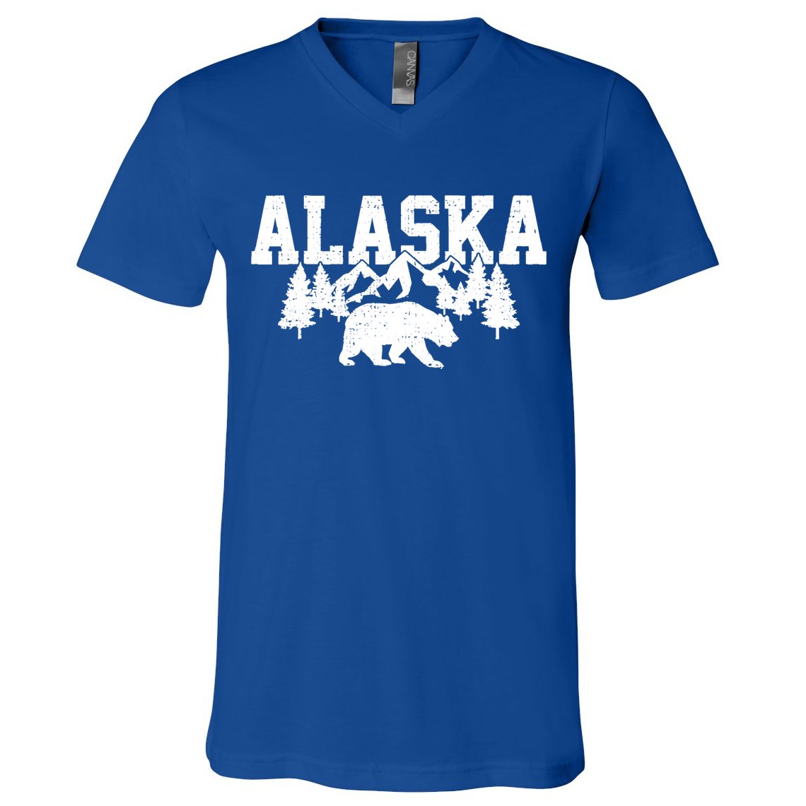 Alaska Cold Snow Mountains Cool Gift V-Neck T-Shirt