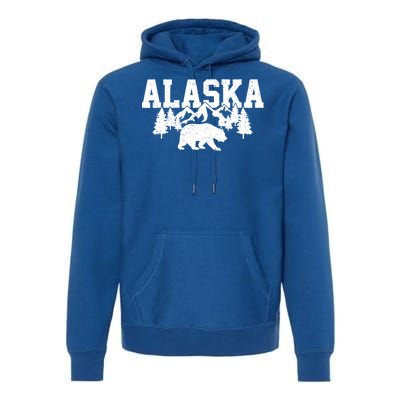 Alaska Cold Snow Mountains Cool Gift Premium Hoodie