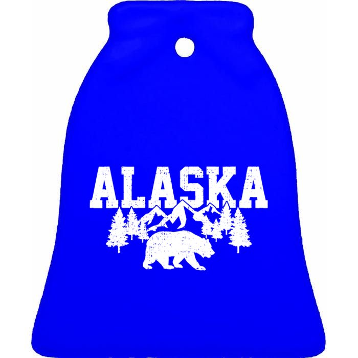 Alaska Cold Snow Mountains Cool Gift Ceramic Bell Ornament