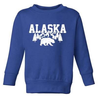 Alaska Cold Snow Mountains Cool Gift Toddler Sweatshirt