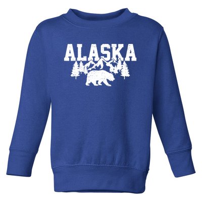 Alaska Cold Snow Mountains Cool Gift Toddler Sweatshirt